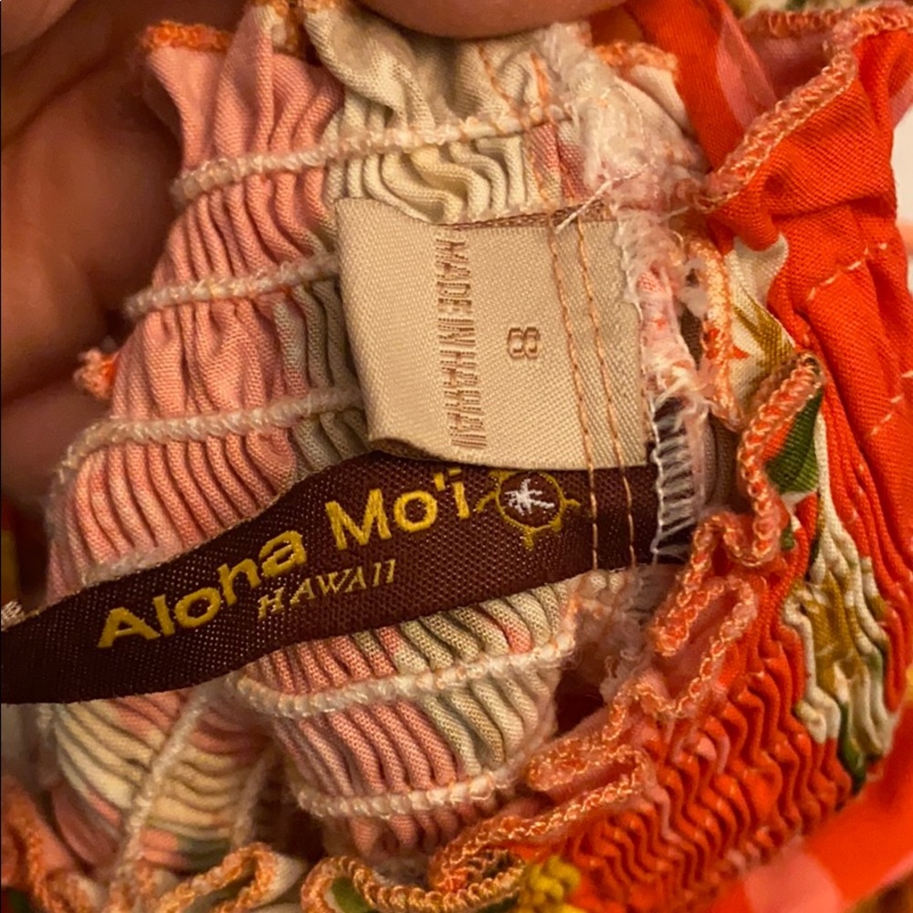 Orange Hawaiian dress Size 8